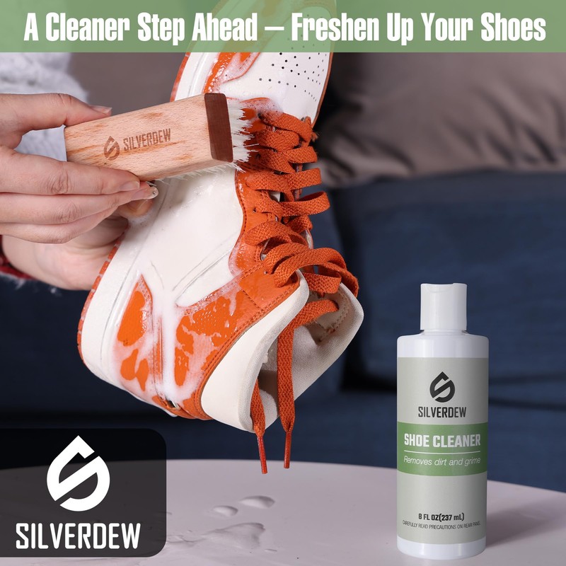 SILVERDEW 33PCS Shoe Cleaning Kit, 8oz Shoe Cleaner, 30 Pack