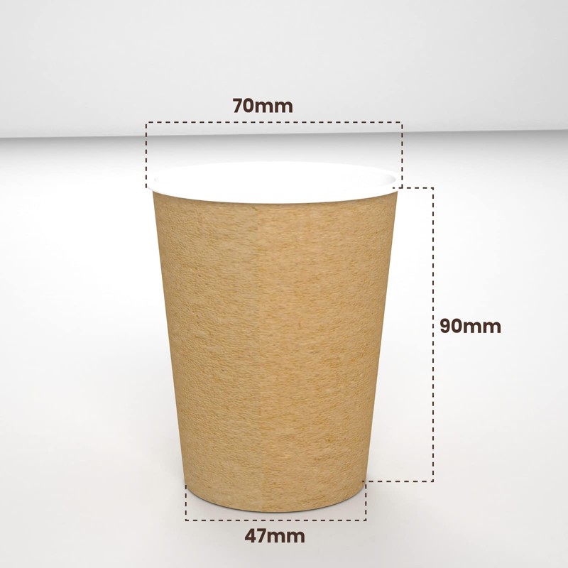 100 Coffee Cups Porto Havana Paper 200ml with Paper Lids
