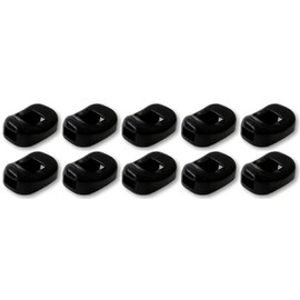 Fukui Craft Commercial Chopsticks Rest, Bean Shape, Multipurpose Chopstick Rest, Black, Pack of 10