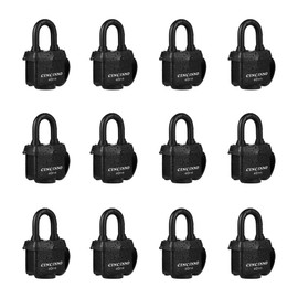 40mm Padlock with Key,Weatherproof Laminated Steel Locks with Keys,Heavy Duty Keyed Alike Padlocks for Outdoor Use,12 Pack