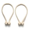Yatinkim 2 Pack Curtains Tie Backs Drapes Holders Beige Magnetic
