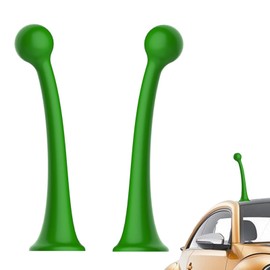 Car Roof Decoration Elasticity 3D Bumper Hood Stickers Universal Lovely Creative Antennule Cute Truck Devil Horn Car Exterior Helmet Sticker Decal Ornaments (Green)