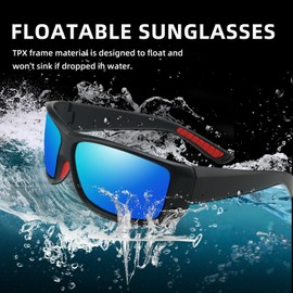 JIANGTUN Floating Polarized Fishing Sunglasses for Men Women, Sailing Boating Gifts Beach Cool Style Glasses | JIANGTUN