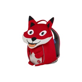 Affenzahn Little Friend Nursery Backpack for 1-3 Years Old Ergonomic Reflective Pull Tongue with Name Plate Fox - Red, Fox - Red, One size fits all