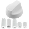 SPARES2GO Universal White Control Knobs for Belling Oven Cooker &
