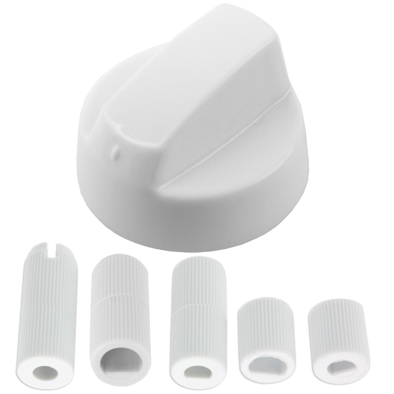 SPARES2GO Universal White Control Knobs for Belling Oven Cooker &