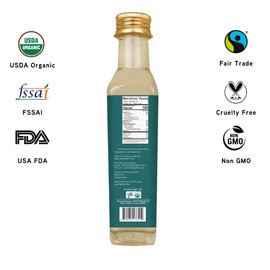 ADI USDA Organic Certified Unrefined Sunflower Oil for Everyday Cooking,Face, Skin & Hair - 8.8 fl oz