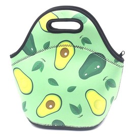 Insulated Neoprene Lunch Bag for Women,Men and Kids, Reusable Soft Lunch Tote for Work School (Avocado)
