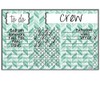Chore Chart Herringbone Teal Wall Cling