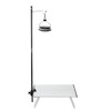 Black Portable Aluminum Alloy Folding Light Bracket Stand Outdoor Camping