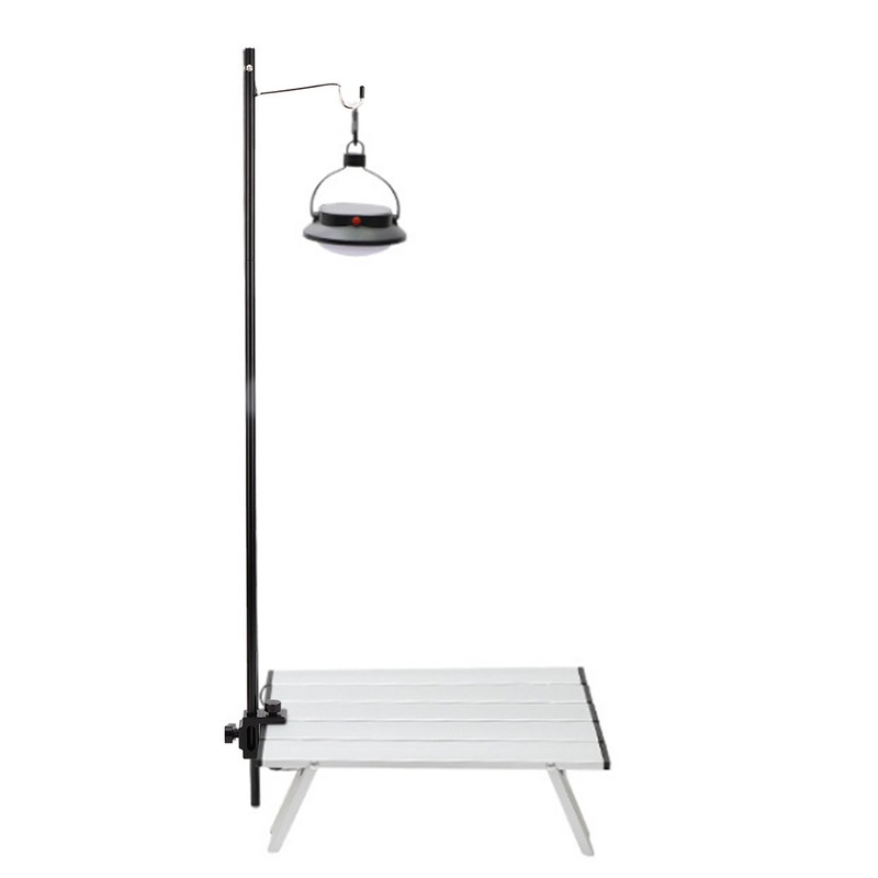 Black Portable Aluminum Alloy Folding Light Bracket Stand Outdoor Camping