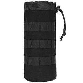 KEMUZ Bottle Holder Backpack, Bottle Holder Belt Durable, with Drawstring, Foldable Mesh Bottle Holder for Travel, Fishing, Hunting, Hiking, Outdoor Activities