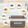 Lukeline Bread Storage Basket for Kitchen, Foldable Fabric Bread Storage