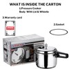 Vinod V-10L Stainless Steel Sandwich Bottom Pressure Cooker, 10-Liter