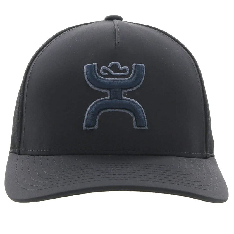 HOOEY Men's Flexfit Fitted Hat (Small/Medium, Black)