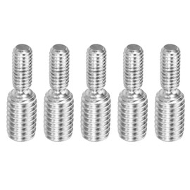 PATIKIL 5 Pack M4*M6*20 Double End Thread Stud Bolts 304 Stainless Steel Rod Bolt Thread Reducer Adapter Length 21mm