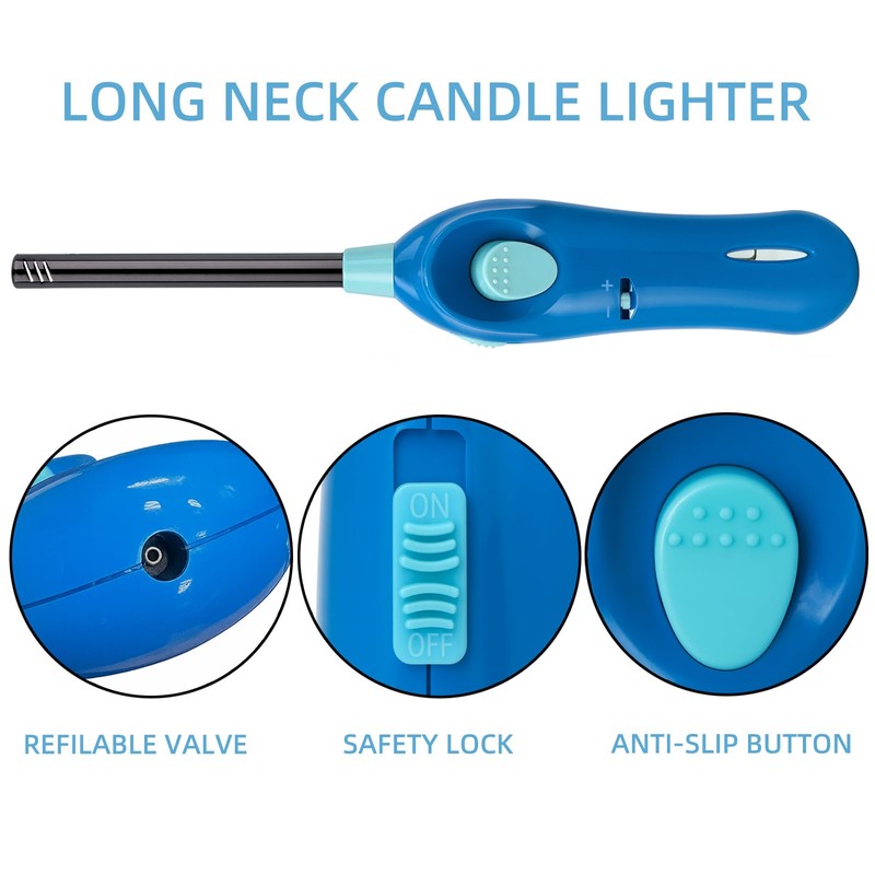 Emarful Candle Lighter Long Reach Neck,Extended Metal Wand Fire Lighters