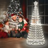 AMIPEPE 6ft Solar Christmas Tree Lights Outdoor, 250 LEDs Remote
