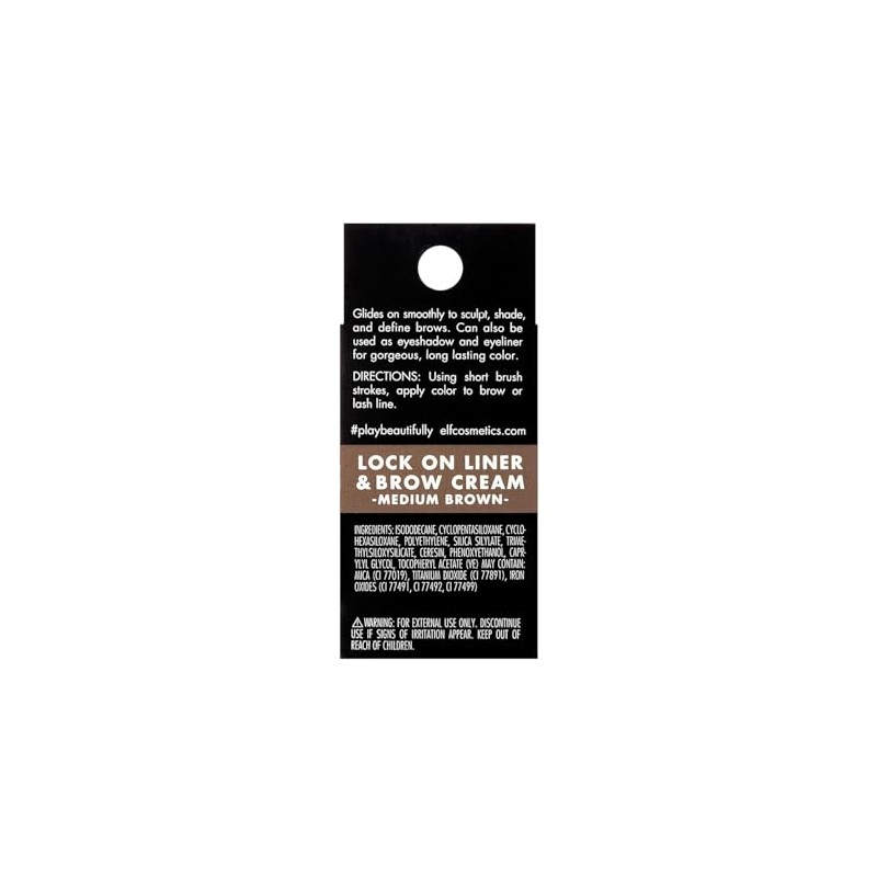 E.L.F Cosmetics Lock On Liner Crema Para Cejas, Medium Brown