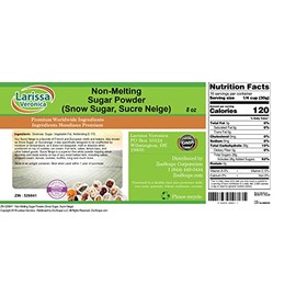 Non-Melting Sugar Powder (Snow Sugar, Sucre Neige) (8 oz, ZIN: 526841) - 2 Pack
