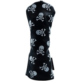 Gbourly - Funda híbrida de piel sintética con diseño de calavera y esqueleto negro