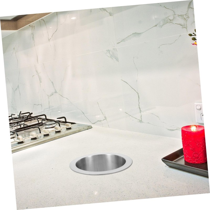 ULTECHNOVO Elegant Round Drop-in Trash Chute Stainless Steel Grommet Waste