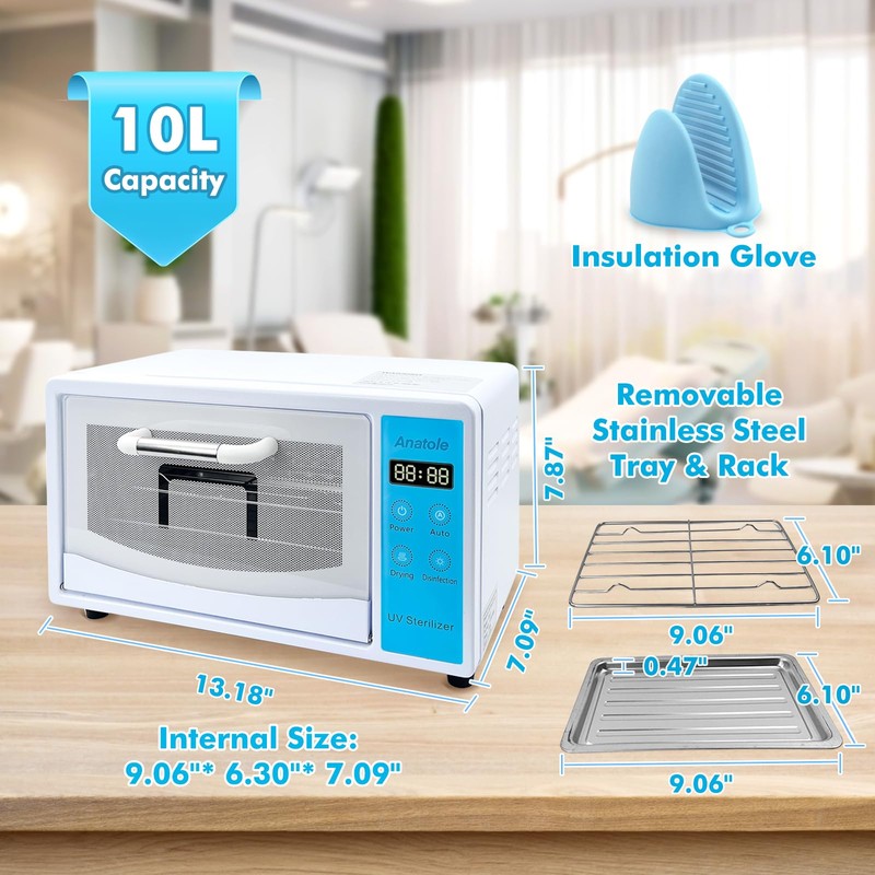 Anatole UV Light Nail Tool Cleaning Machine Dryer 10L Multifunctional