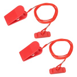 RiToEasysports Treadmill Security Key, 2PCS Treadmill Universal Security Key Running Machine Key Magnet Treadmill Key Rectangle Red Retreadmill