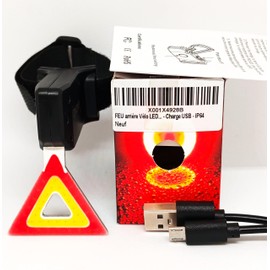 DiVONEA LED Bicycle Light Triangle Two-Tone 5 Modes – USB Charging – IP64