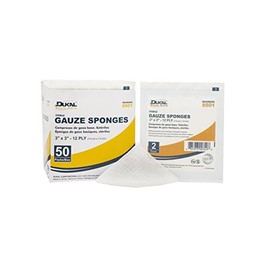 Dukal Gauze Sponge, Basic, 12-Ply, Sterile, 3" x 3" (Pack of 2400)