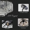 Helitemis Modern Tiered Crystal Chandelier, Black Modern Pendant Light with