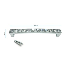 Micro Trader 4x Crystal Cabinet Pull Handle Bar Drawer Cabinet Door Handle 128mm