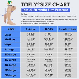 TOFLY® Compression Stockings (Pair), Graduated Compression 20-30mmHg, Opaque, Unisex, Open Toe Knee High Compression Socks for Varicose Veins, Edema, Shin Splints, Nursing, Travel, Gray 3XL