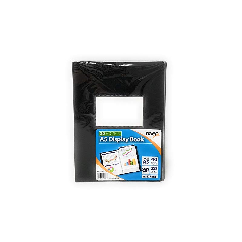Tiger A5 flexicover 20 pocket display book presentation folder -