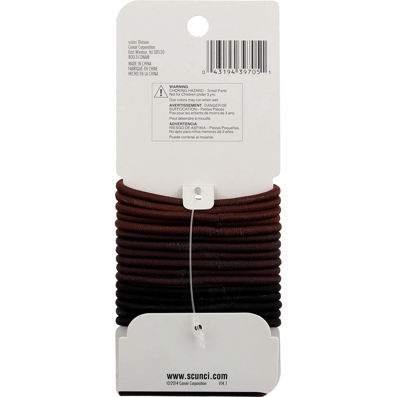 Scunci 16 Piece 3970503a048 Brunette Elastics, 0.8 Ounce
