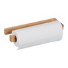 Relaxdays Kitchen Roll Holder Wall, Bamboo Roll Holder for Kitchen,