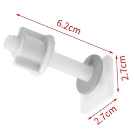 4 Pack Toilet Seat Repair Screws Kits 2.7x2.7CM Plastic Hinge Bolt Screws for Repair Fitting Screw with Nuts Set