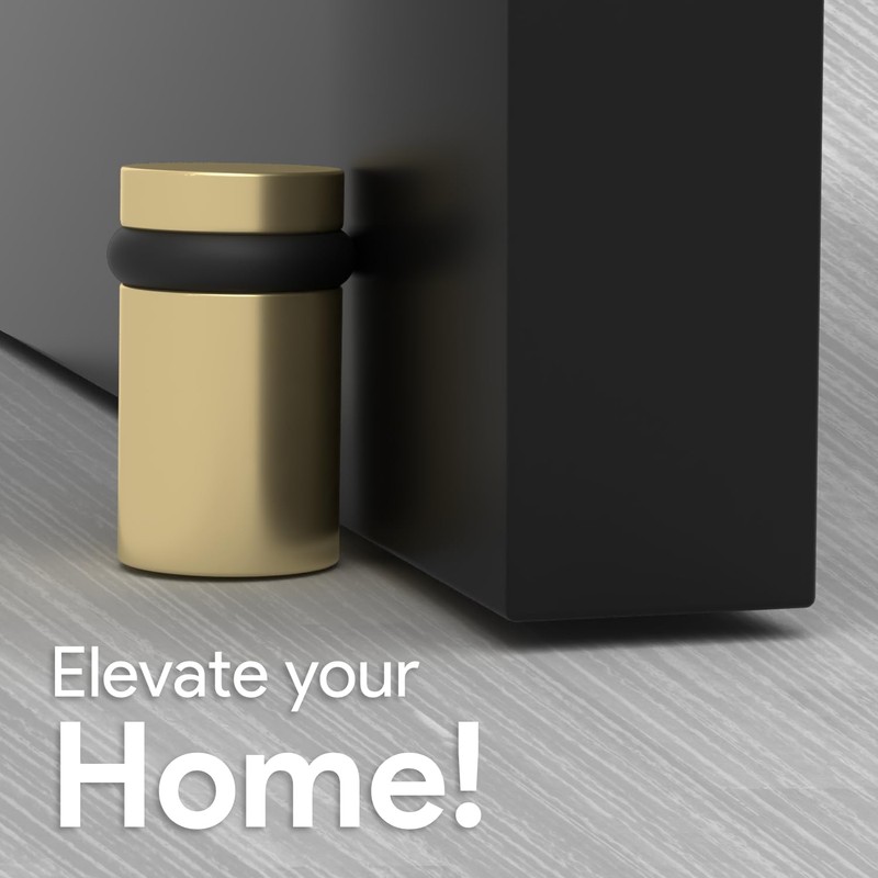 MEGA HANDLES Floor Door Stopper - Gold Door Stopper Quickly