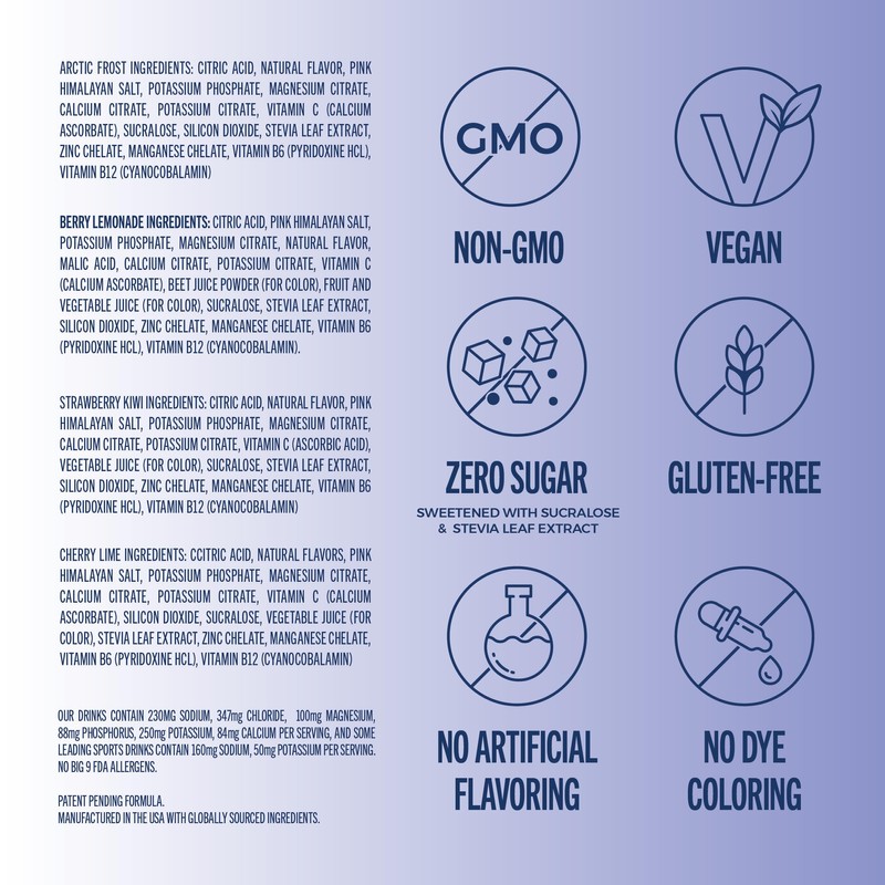 TREVI™ Sugar Free Electrolytes - Drink Mix Hydration Powder Packets