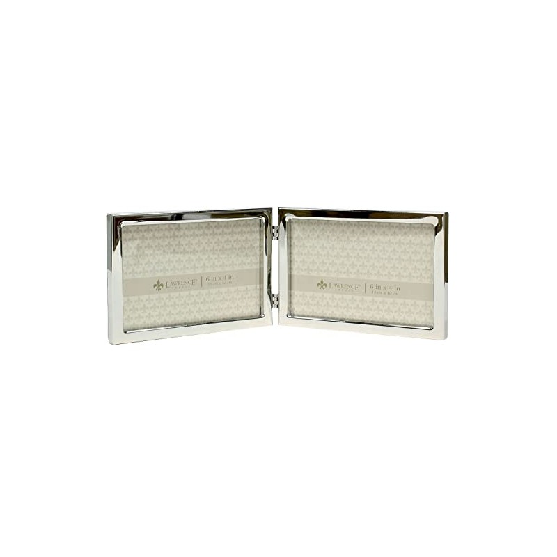 Lawrence Frames Metal Frame, Standard, Silver, 6x4 Double