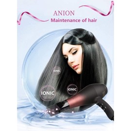 Salon Professional Hair Dryer with Ceramic Tourmaline Ionic & 1875W Powerful Blow Dryer, Far Infrared Hair Dryer Contains 3 Heat & 2 Speed&1 Cool Button, 3 Attachments Like Diffuser for Hair Styling