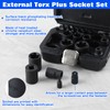 SPEEDWOX External Torque Socket Set 19Pcs EP Socket Set 1/2"