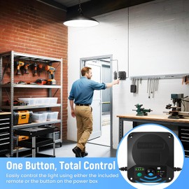 APILAB Solar Shed Light Indoor Outdoor, 2000LM Motion Sensor Pendant Light, Daytime Available Solar Indoor Lights with 4 Lighting Modes Remote Control for Barn, Patio, Gazebo, Shop, Garage