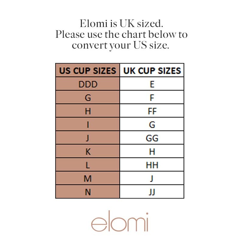 ELOMI Women's Smooth Underwire Moulded Bra, black