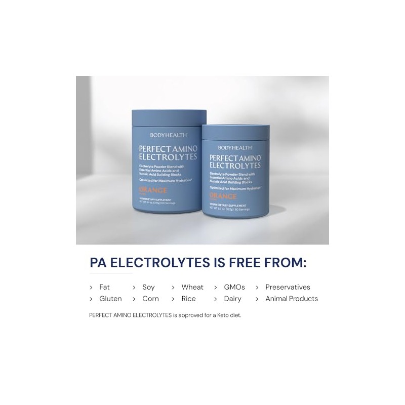 Bodyhealth Polvo Electrolitos Perfectamino Hidratación Mezcla Bebida Azúcar Keto Omg