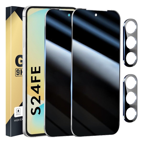 CWQZGUF 2+2 Pack Privacy Screen Protector Compatible with Galaxy S24