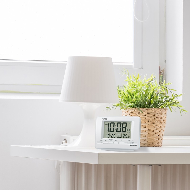 Seiko Digital RC Alarm Clock with Calendar & Temperature Display,