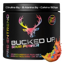 Bucked Up Pre Workout | Beta Alanina + Citrulina + Cafeina Sabor Sour Power
