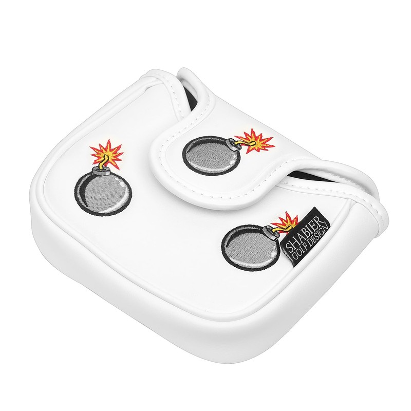 SHABIER White Golf Putter Cover with Tiger Shark Design Golf