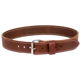 Occidental Leather 2" Leather Work Belt - Large, OxyRed - Bridle Leather, Heavy-Duty Steel Roller Buckle, Edge Stitched - Made in USA